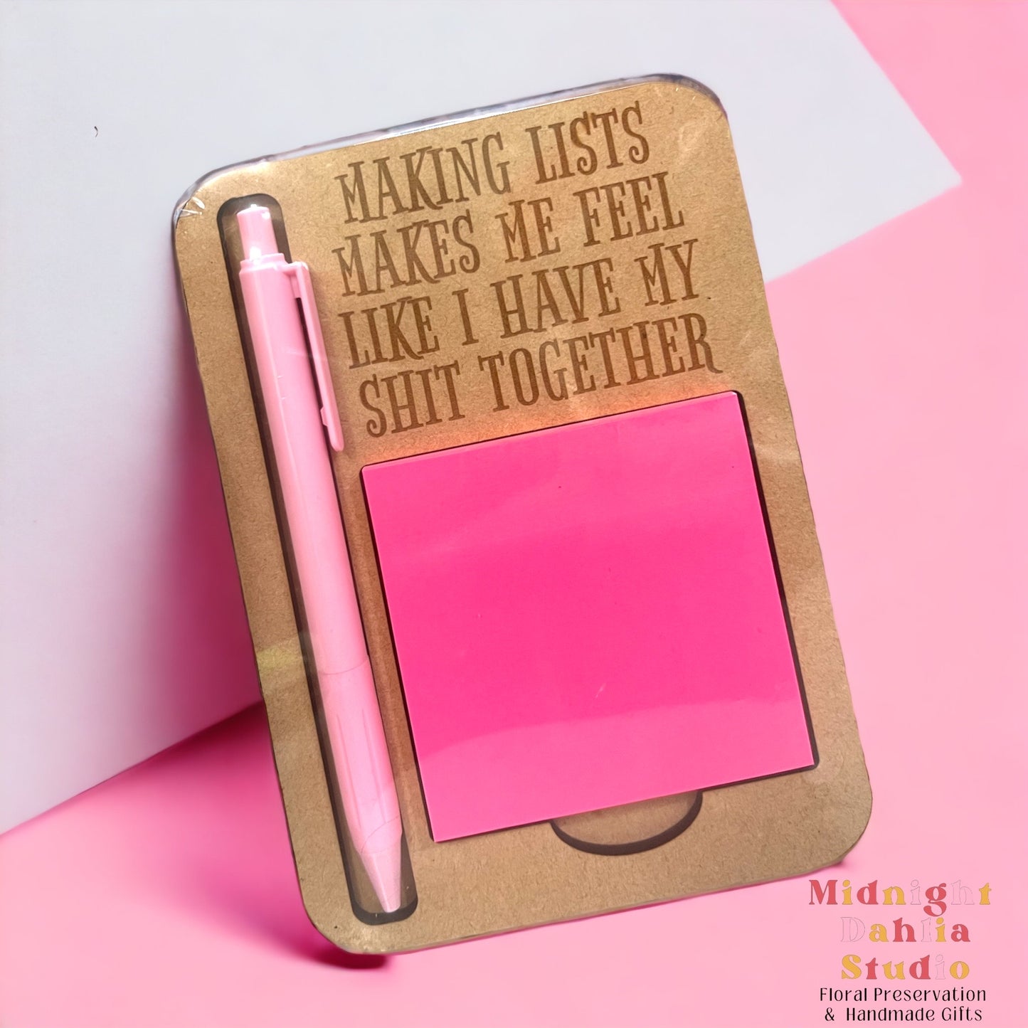 Sticky Note and Pen Holder Combo