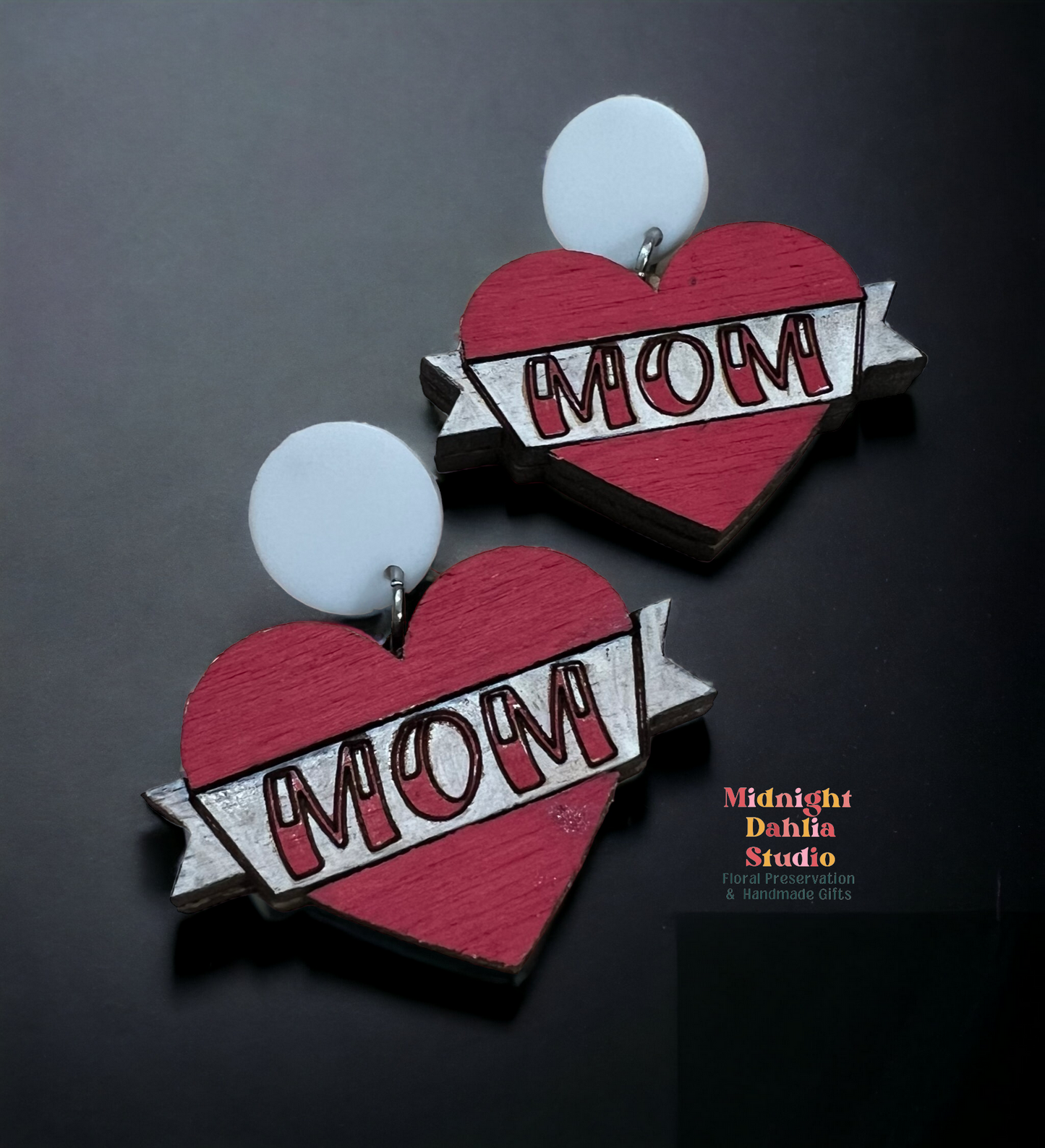 Traditional Tattoo Painted Dangle Earrings | ON SALE