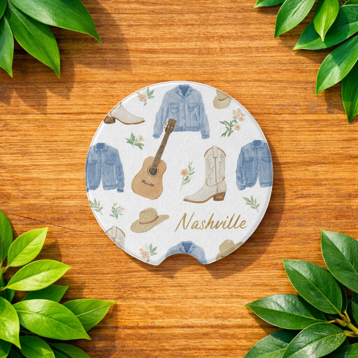 Nashville Car Coaster Set | Pink Or Neutral