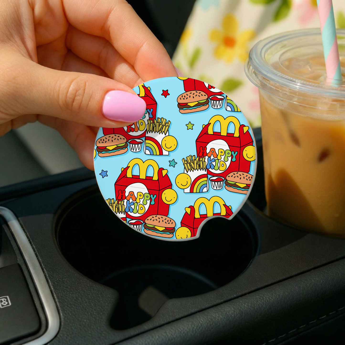 Happy Kid Meal Car Coaster Set