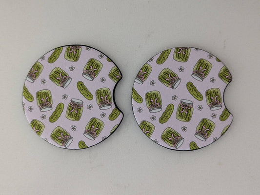 Pickle Lover Girls Coquette Car Coasters