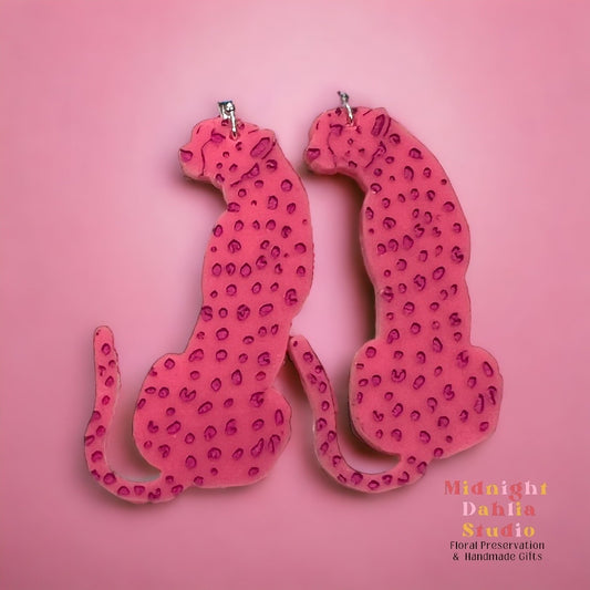 Big Cat Dangle Earrings