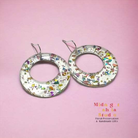 Princess Sparkle Hoop Dangle Earrings