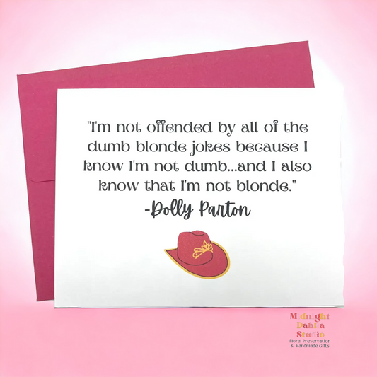 Dumb Blonde Dolly Parton Greeting Card