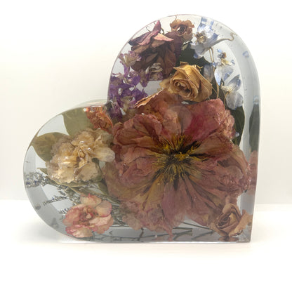 Resin Heart | Custom Bouquet Preservation