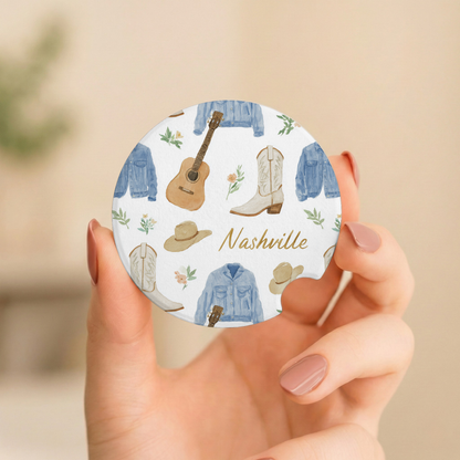 Nashville Car Coaster Set | Pink Or Neutral