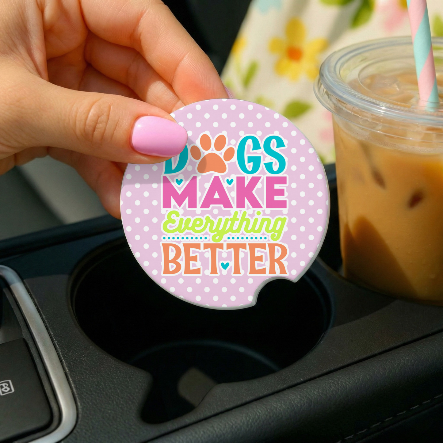 Dog Mom Car Coasters