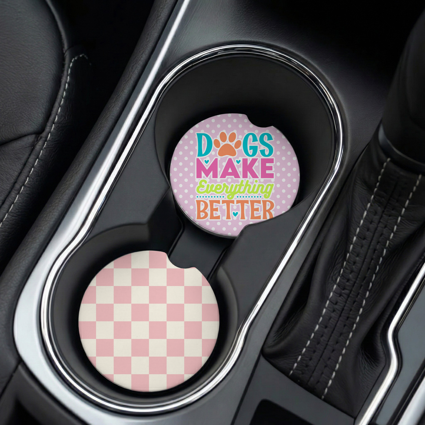 Dog Mom Car Coasters