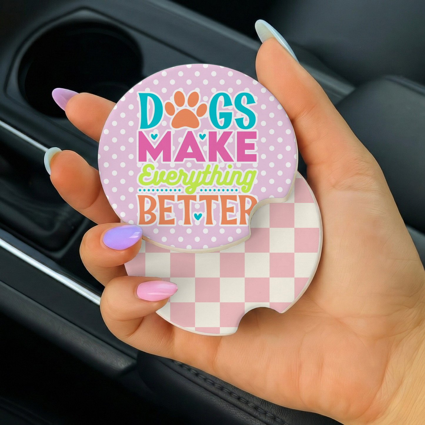 Dog Mom Car Coasters