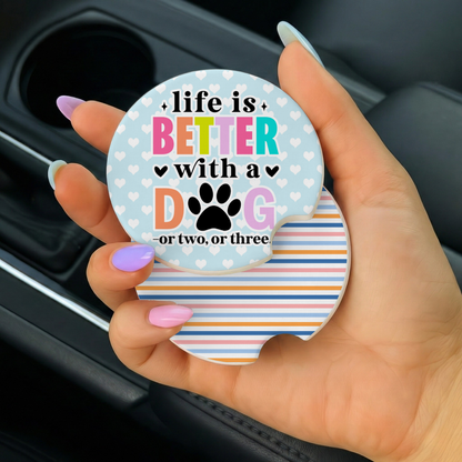 Dog Mom Car Coasters