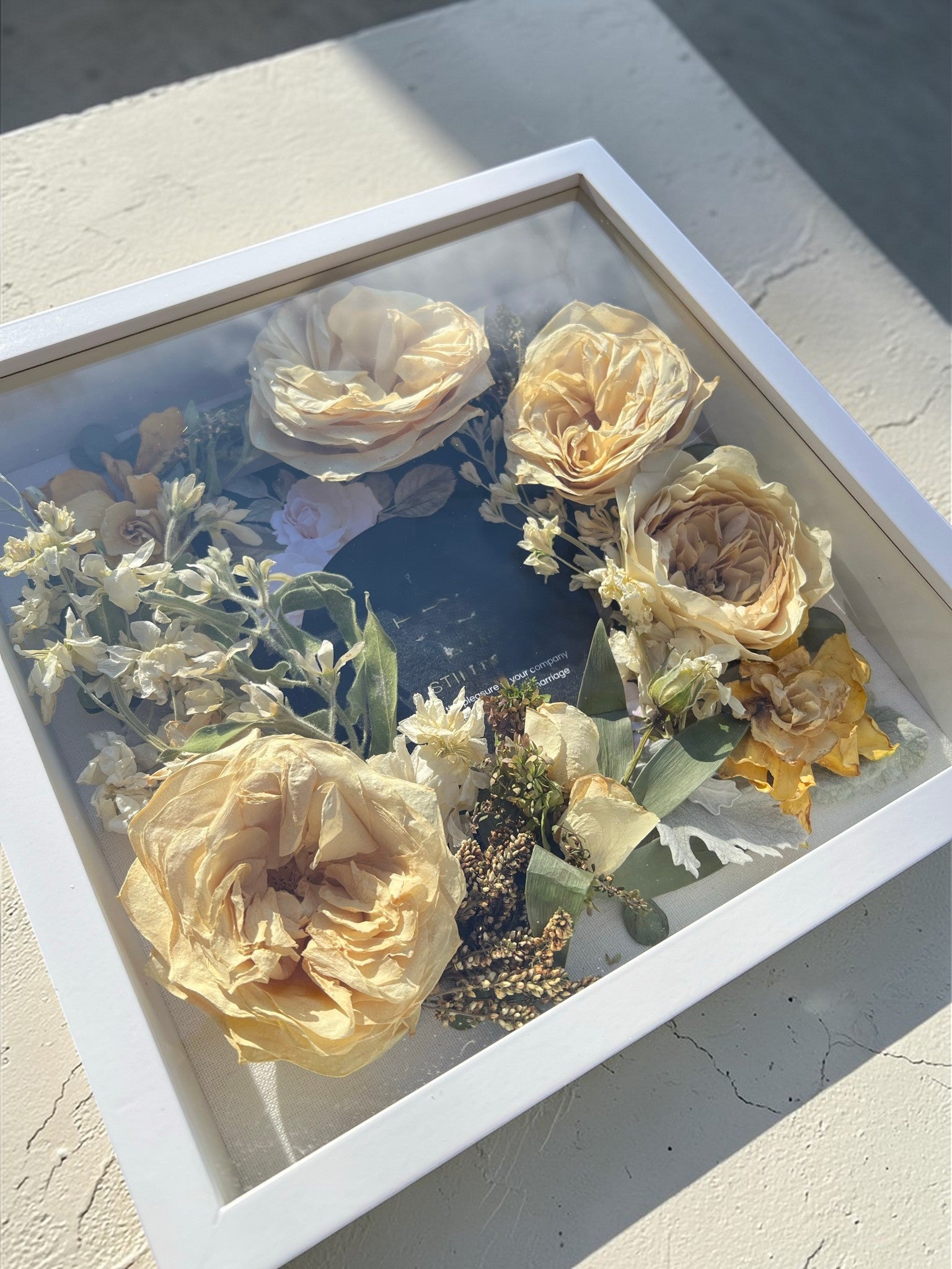 Shadow Box | Custom Bouquet Preservation – Midnight Dahlia Studio