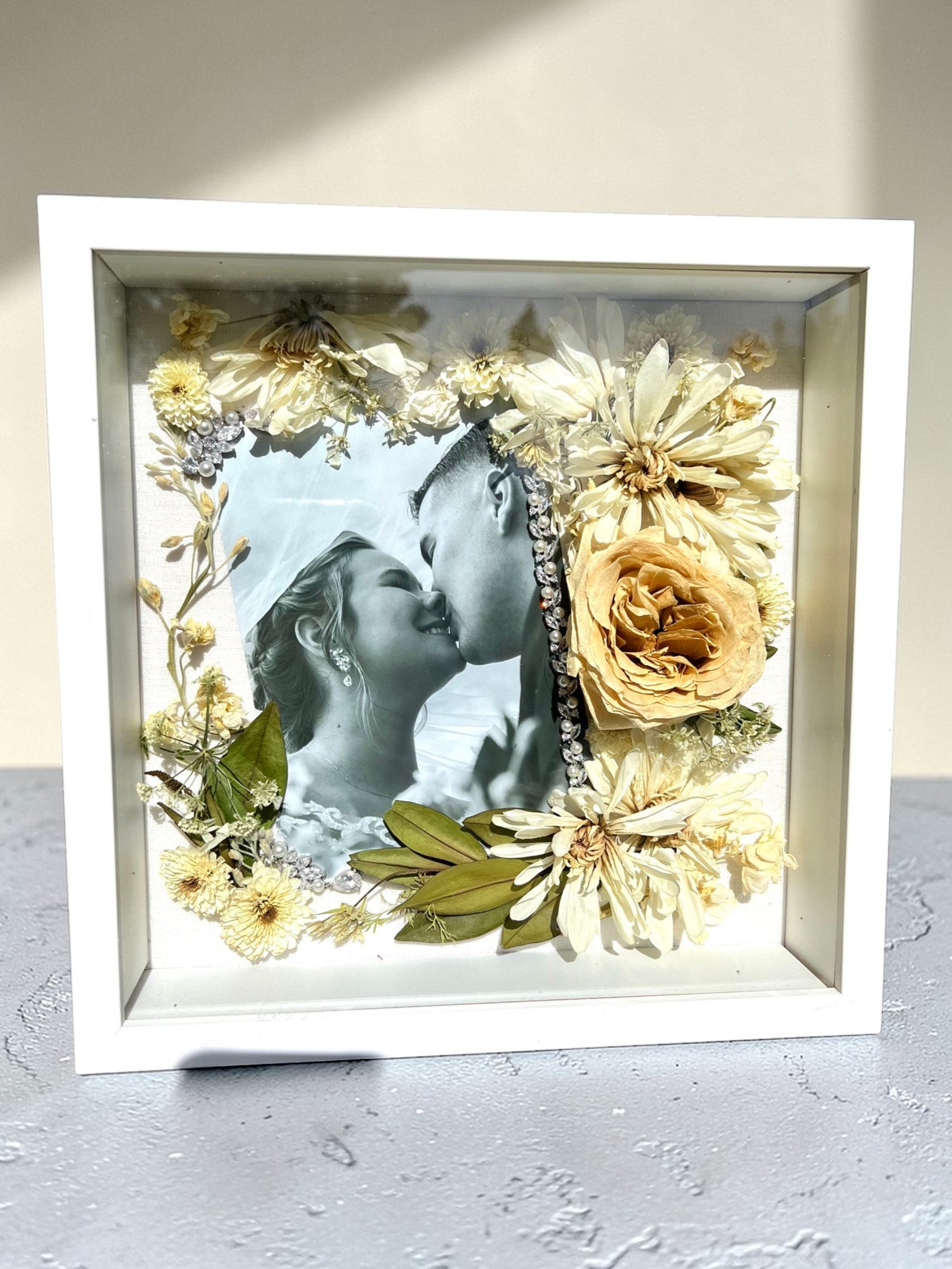 Shadow Box | Custom Bouquet Preservation – Midnight Dahlia Studio