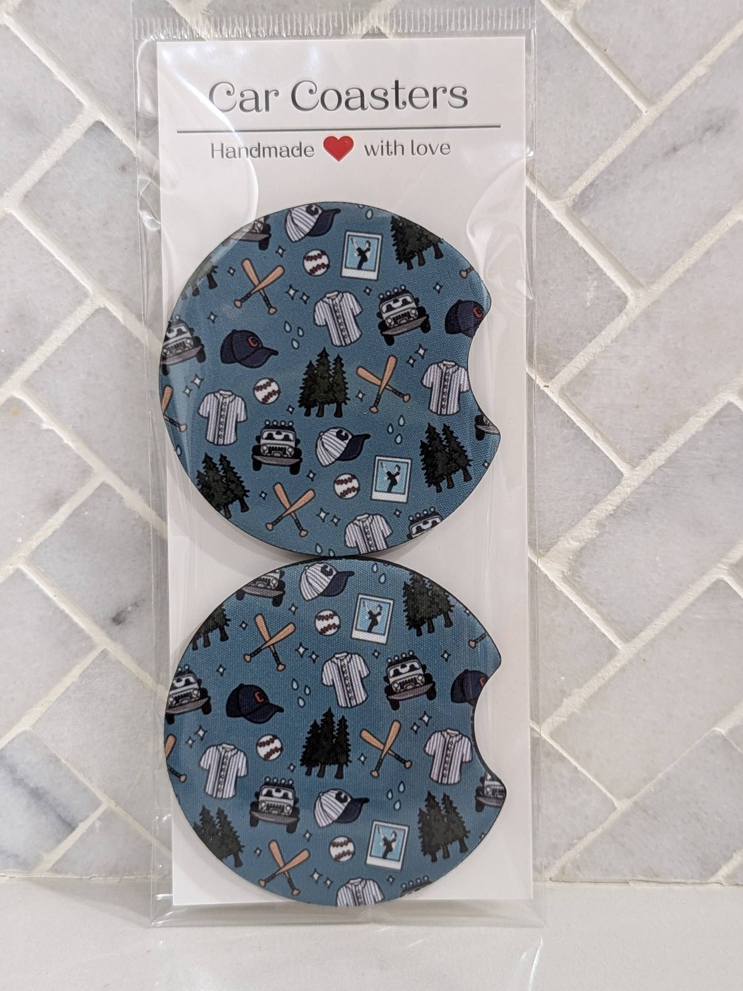 Twilight Baseball Car Coasters