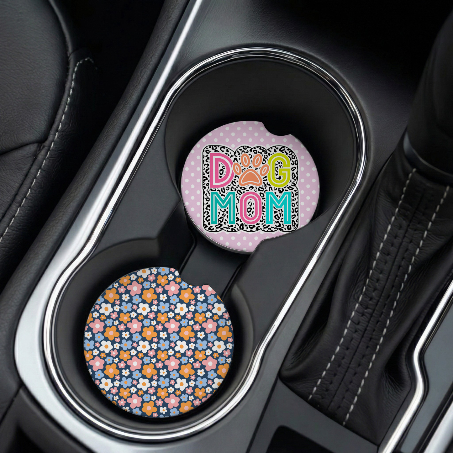 Dog Mom Car Coasters