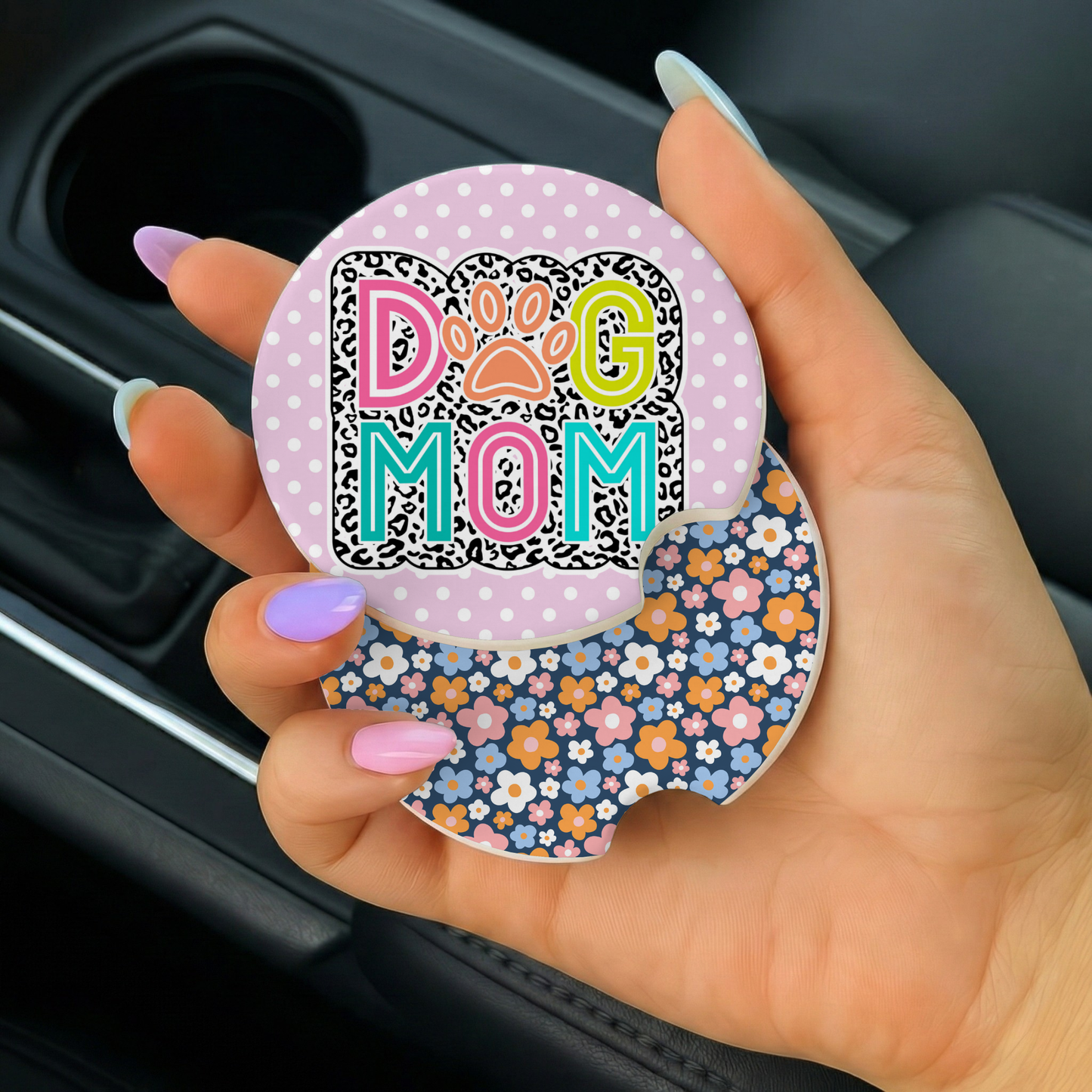 Dog Mom Car Coasters
