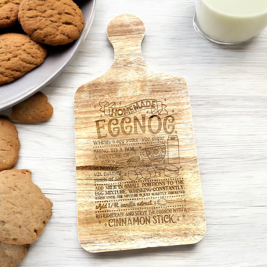 Eggnog Recipe Cutting Board