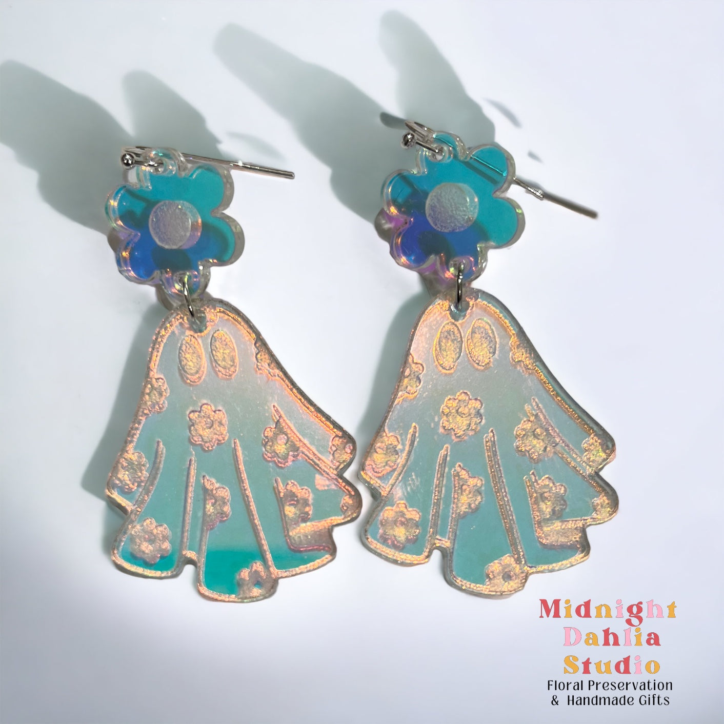 Daisy Ghost Dangle Earrings