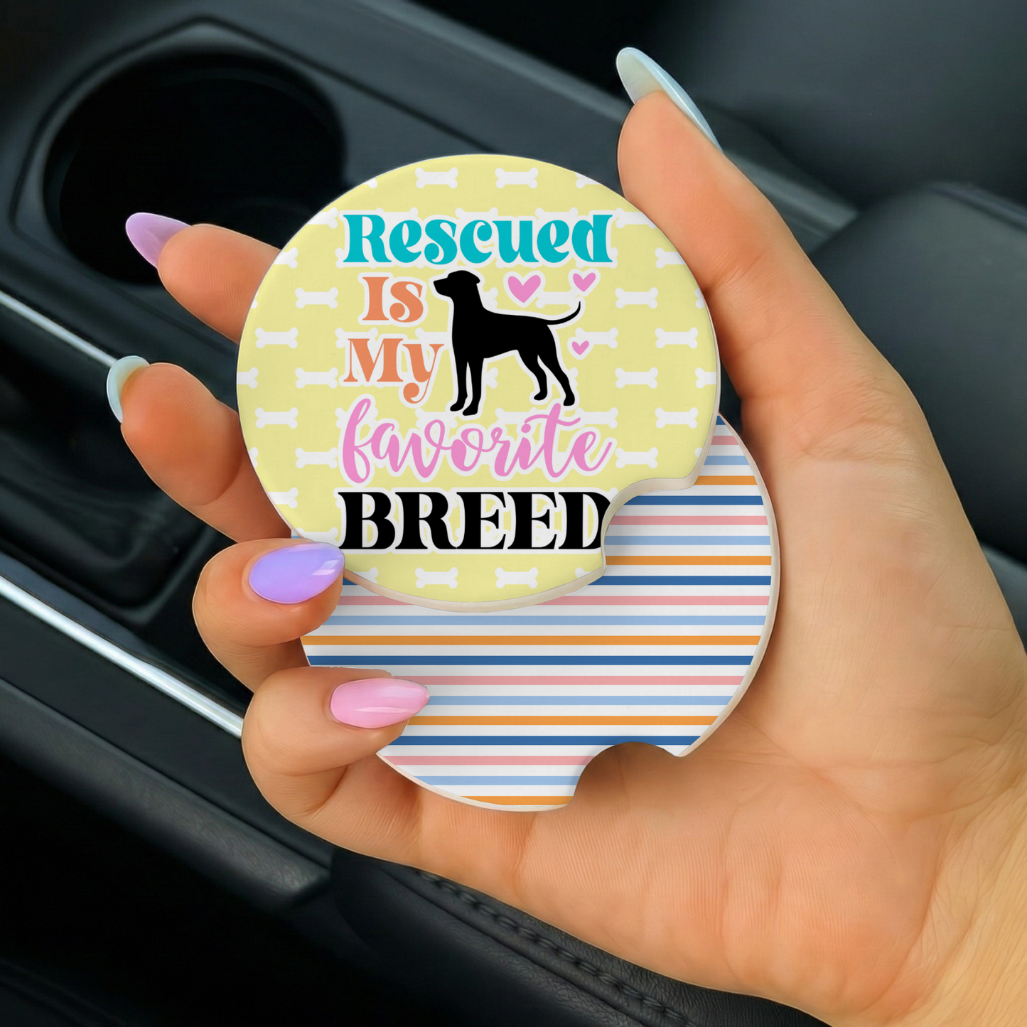 Dog Mom Car Coasters