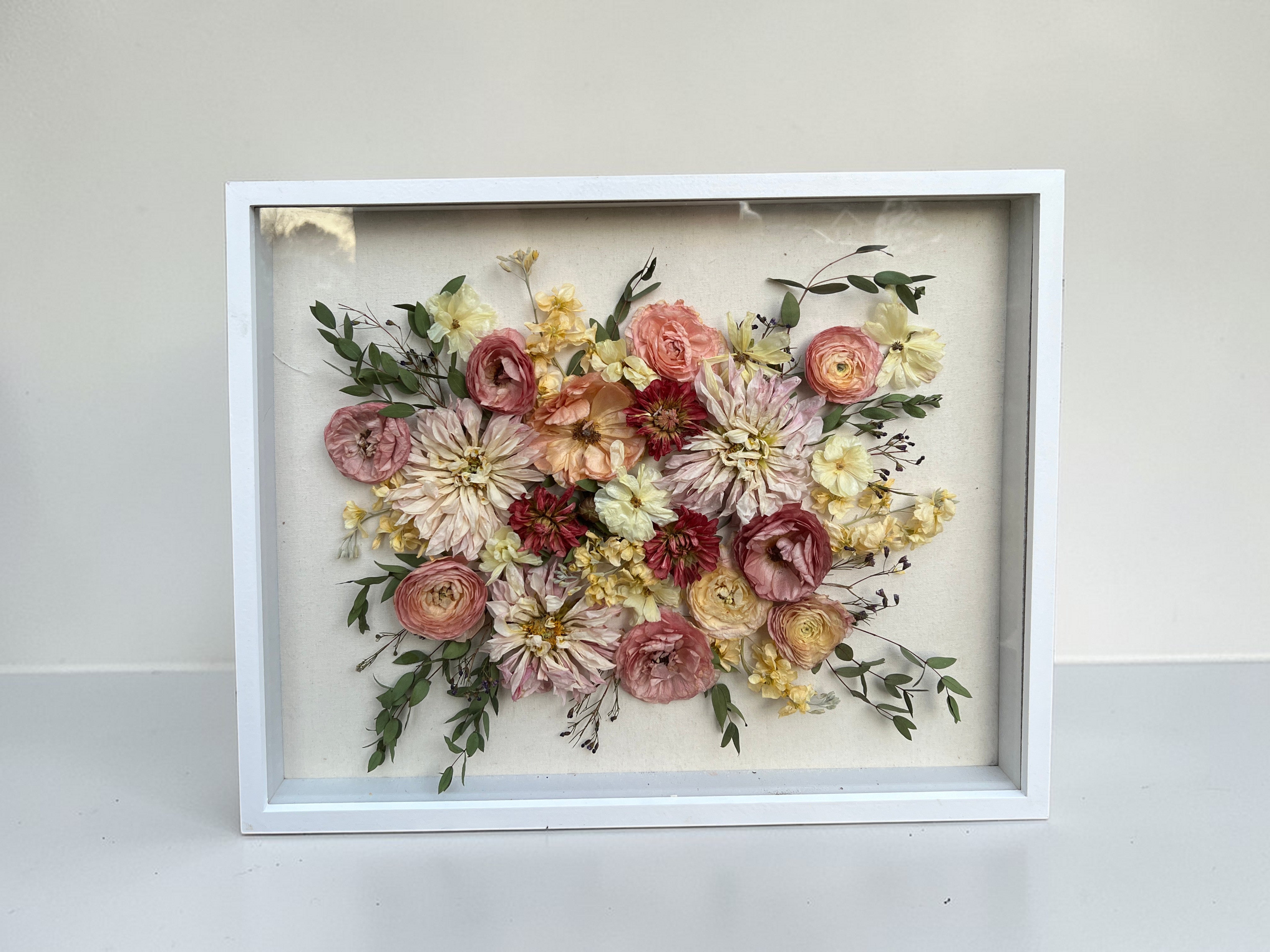 Shadow Box | Custom Bouquet Preservation – Midnight Dahlia Studio