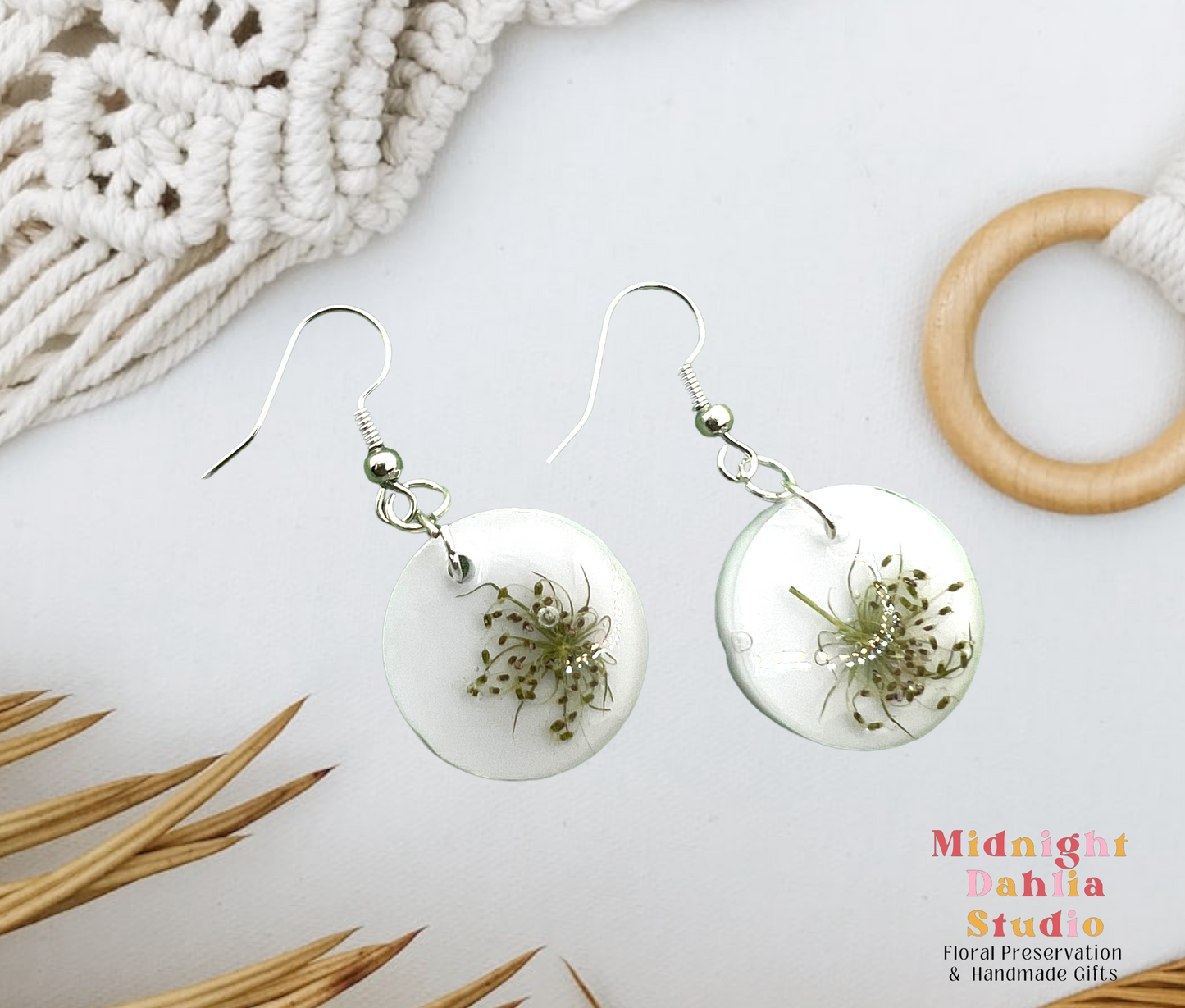 Small Resin Flower Dangles